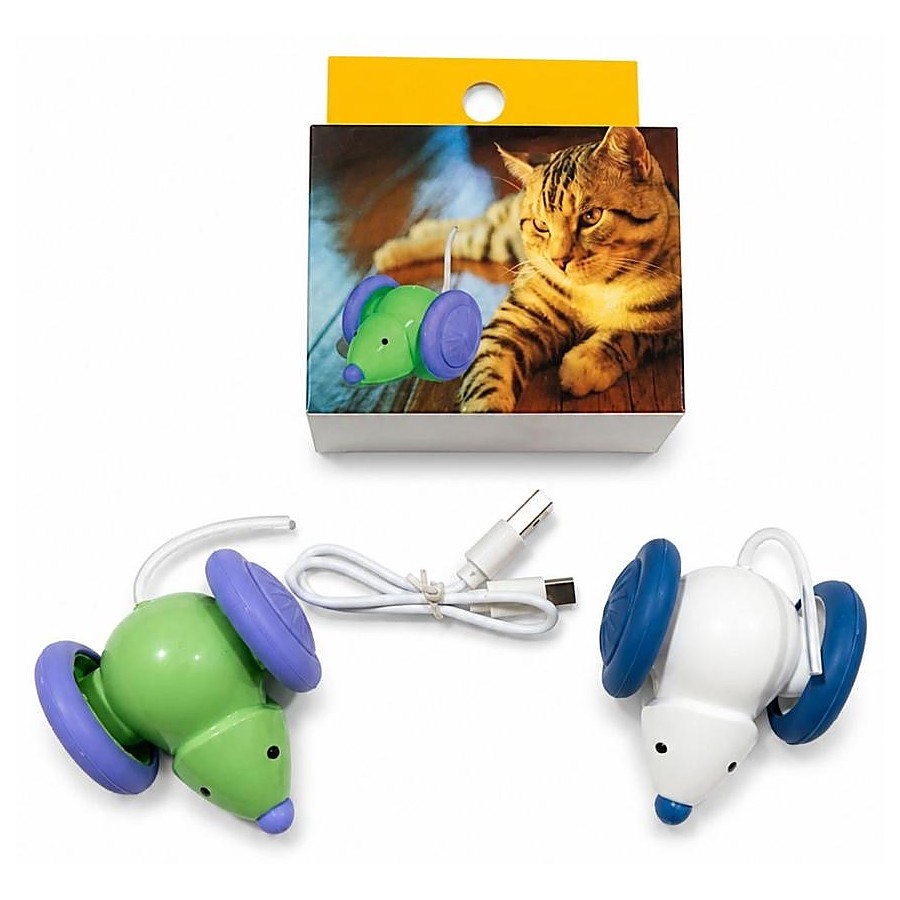 Ratón interactivo recargable para gatos