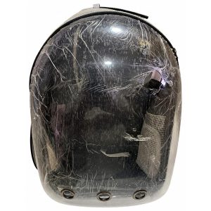 Morral cápsula negro con domo transparente
