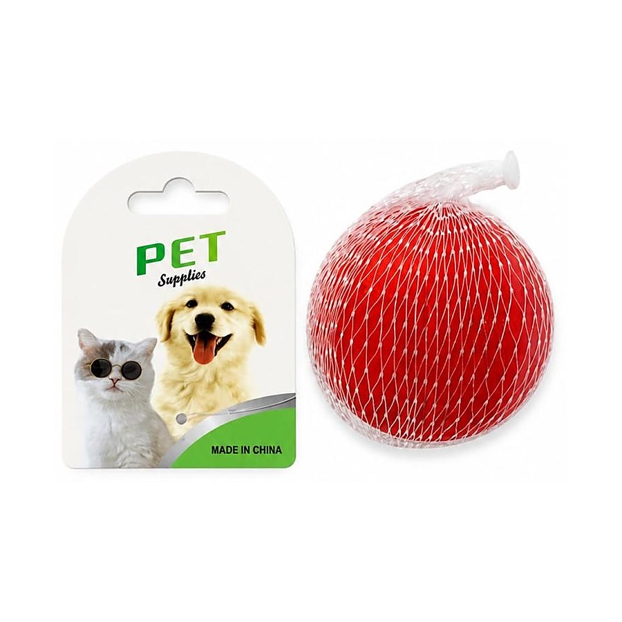 Pelota sólida roja para perros