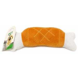 Juguete de peluche hueso asado
