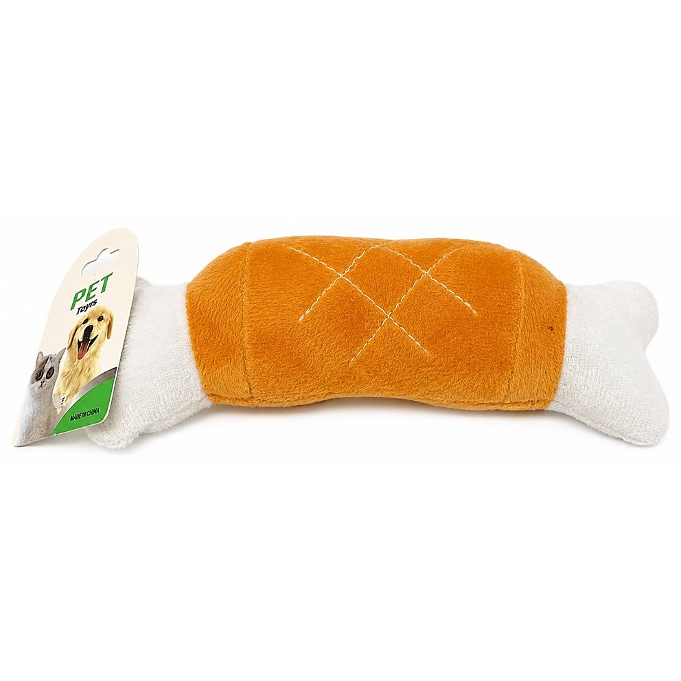 Juguete de peluche hueso asado