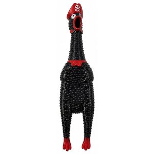 Pollo chillón pirata negro de látex