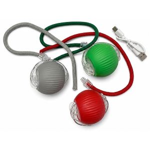 Pelota recargable con cuerda para perros